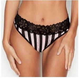 Victoria Secret Lace Striped Panties Size XL